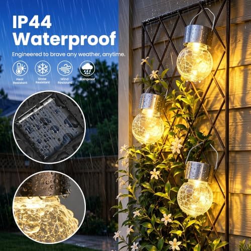 SOLPEX Hanging Solar Lights for Outside Garden Solar Hanging Lanterns 16 Pc - Image 4