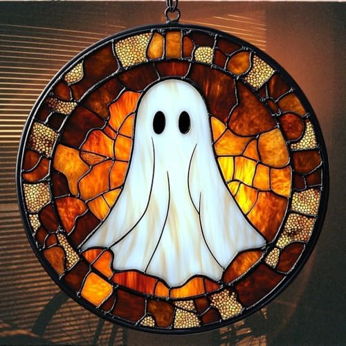 Cute Ghost Halloween Mosaic Acrylic Suncatcher - Image 7
