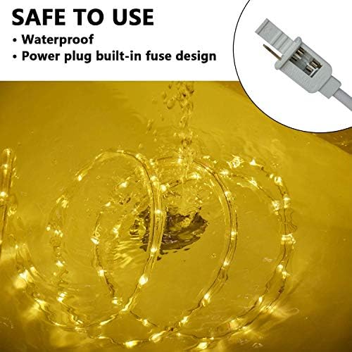 SURNIE LED Rope Lights Outdoor Warm White, Waterproof 50FT Cuttable 3000K Lighting Indoor 110V Connectable Flexible Electric Lights for Christmas Trees Bedroom Outside Patio Decor, Not Flat Strip - Image 2