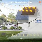 addlon 54FT(48FT+6) Solar String Lights Outdoor, Waterproof, Last 20+ Hrs - Image 6