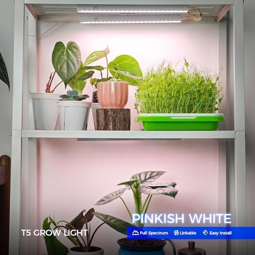 Barrina T5 Plant Lights, 5W LED Grow Light Strip, 1FT White Cover, 8 Packs - Image 2