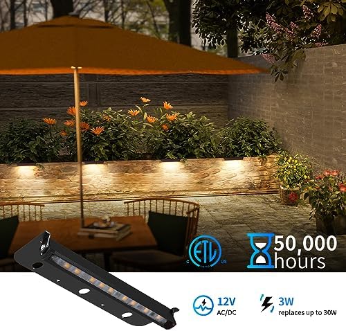 Black 12-Pack 7inch 3W 2700K Soft White Hardscpe Lighting - Image 3