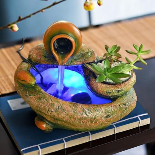Waterfall Tabletop Fountain Resin Rockery Water Fountain Crafts Office Desktop Decoration Ornaments Indoor Fountain - Image 4