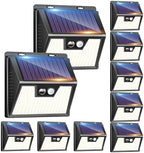 Peasur Solar Lights Outdoor [10 Pack], Solar Motion Sensor Outdoor Lights, Security Light 3 Working Modes, Waterproof for Outside Garden Yard Fence by Peasur