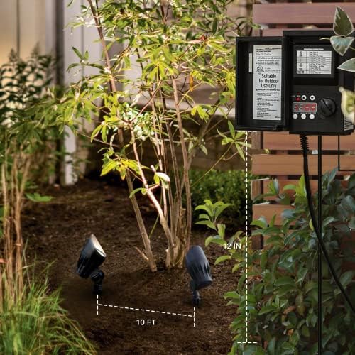 GOODSMANN Low Voltage Landscape Spotlights 5W LED 8PK Outdoor Floodlights 2700K Warm White Replaceable MR16 LED Outside Hardwired Lighting with Metal Stake Cable Connector Replaceable - Image 4