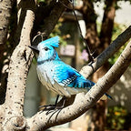 GUTE Blue Jay Metal Bird, Garden Yard Sculpture Art - Large Realistic Standing Blue Bird - Outdoor Fall, Winter, Spring, Summer Decoration - Handmade Bluejay Decor - Perfect and Sympathy Gifts - Image 6