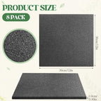 Nuanchu 8 Pcs Rubber Stepping Stones Outdoor 12 x 12 Inch, Square, Gray - Image 2