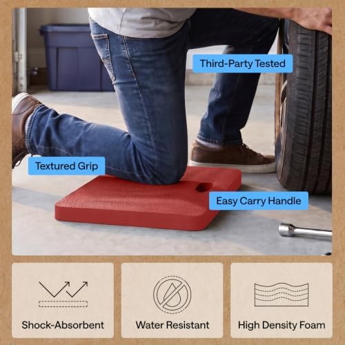 GORILLA GRIP® Extra Thick Foam Kneeling Pad for Gardening, 17.5x11 Red - Image 5