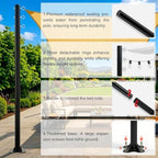 4 Pack 12 Ft Shade Sail Poles, Heavy Duty Metal Outdoor Support Post Kit, Rust-Resistant Shade Sail Support Poles, Adjustable Metal Sun Shade Poles for Patios, Courtyards, Backyards and Gardens - Image 4