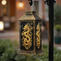 Solar Lantern Outdoor Waterproof Traditional Chinese Cloud Black Garden Decor LED Hanging Solar Lights Tabletop Lamp Gifts for Women Mom Outside Yard Patio Porch by DERUINVAIO