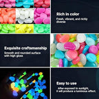 Colorful Glow-in-the-Dark Garden Stones - Solar Luminous Pebbles Night Guide Rocks Outdoor, Magical Glowing Stones for Garden Path, Walkway, Landscaping, Fish Tank Aquarium Decor (Blue,1000pcs) - Image 4