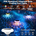 QOLNBY Solar Pool Lights 4 Pack, USB Rechargeable Floating Pool Lights - Image 3