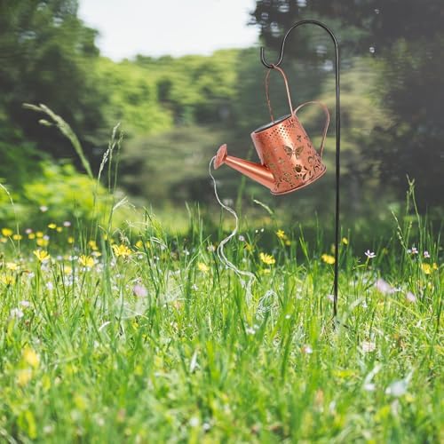 Outdoor Kettle Solar Light with S-Shaped Hook and Watering Can Design, Decorative Solar Watering Can Lamp for Garden and Courtyard Landscape Lighting with Stake - Image 5