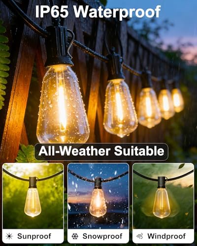 Outdoor String Lights, 108FT (30+1) ST38 String Lights for Outside - Image 2