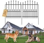 Decorative Garden Fence Outdoor - 40in(H) x 14.5Ft(L) Heavy Duty Metal Garden Decor Fencing Border Animal Barrier No Dig Rustproof for Rabbit Dog Yard & Patio Flower Bed (6 Panels + 7 Stakes) by GLAINTE