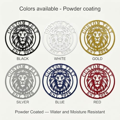 Personalized Lion Metal Sign，Customized Lion Decorative Wall Art ，Home Decor Wall，Animal Metal Wall Art, Wild Animal Decor Gift for Lion Lovers - Image 6