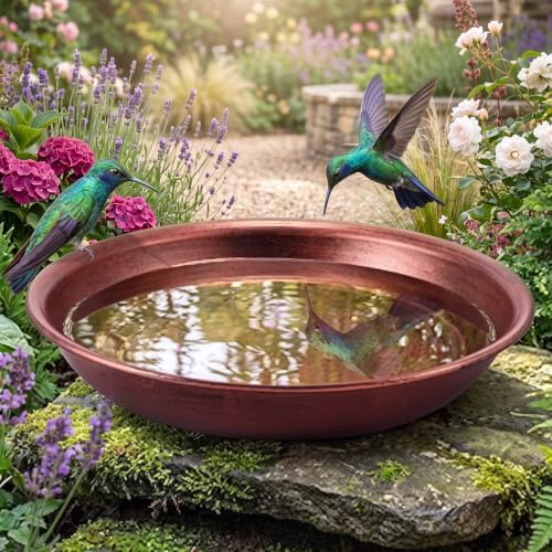 Bird Bath Bowl Outside, Large Bird Bath Bowl Replacement, Standing by Dunkive