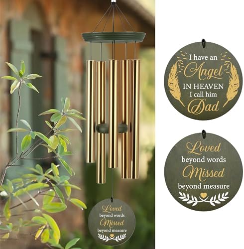 ASTARIN Memorial Angel 36" Wind Chimes, Personalized Name Sympathy Wind Chime, in Memory of Loss Mom Loved One, Large Deep Tone Bereavement Windchimes for Outside Clearance(Produced in Texas) - Image 2