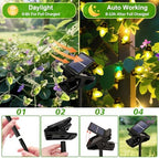 ANGMLN 2 Pack Solar Firefly Lights,19.6FT 30 LED Solar Fairy String Lights - Image 3