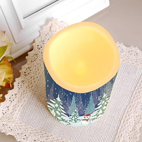Jeiento Christmas Flameless Candles, Battery Operated LED Real Pillar Wax Flickering Moving Wick Effect Candle Sets with Remote Control Cycling Timer, 3 inch,4 inch,5 inch, 6 inch, Pack of 4 - Image 6