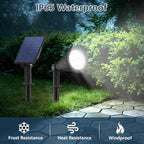 T-SUNUS Solar Spotlights 2 Pack White 6000K IP65 Waterproof Separated Panel - Image 4