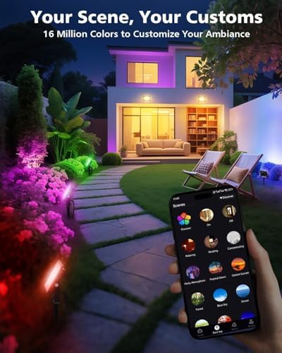 T-SUN 4 Pack 30W RGB Flood Lights Outdoor Color Changing Flood Lights - Image 2