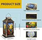 Solar Lantern Vibrant Butterfly Floral Outdoor Waterproof Garden Hanging Lantern Solar Powered Lighting Outside Solar Light for Patio Yard Camping, Gifts for Women Mom - Image 2