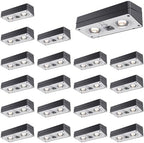JOFIOS Solar Fence Lights 20 Pack, 50 Lumens Outdoor Solar Lights with 12 Modes RGB Color Glow LED，Waterproof, Solar Lights for Patio, Backyard, Deck, Fence, Railing by JOFIOS