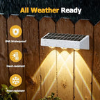 NIORSUN Solar Fence Lights,16 Pack Solars Deck Light,RGB Color,Outdoor Bulb Waterproof Led IP65,Outdoor Fence Light,Power Patio Lamp with Lenses for Outside/Backyard/Railing/Yard (White) - Image 5