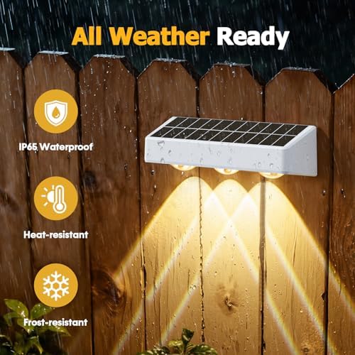 NIORSUN Solar Fence Lights,16 Pack Solars Deck Light,RGB Color,Outdoor Bulb Waterproof Led IP65,Outdoor Fence Light,Power Patio Lamp with Lenses for Outside/Backyard/Railing/Yard (White) - Image 5