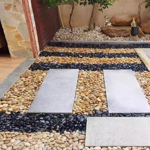 FANTIAN 20 lbs Yellow River Rocks for Landscaping, 1-2 Inch Polished Pebbles for Indoor Plants, Decorative Rocks Stones for Plants, Vases, Aquariums, Fountains, Pathways, Backyard and Garden - Image 5