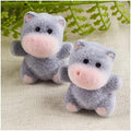 Factory Direct Craft Package of 24 Flocked Miniature Gray Hippos - Tiny Hippo Shapes for Crafting by FactoryDirectCraft
