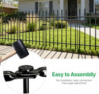 Thealyn 42" H x 12.5 Ft Metal Garden Fence with Gate, 5 Panels - Image 7
