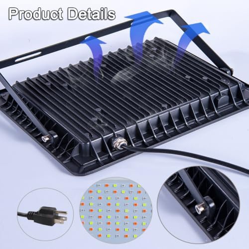 50W RGB Flood Light 500W Equiv Color Changing Stage Lights - Image 6