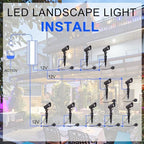 E ENERGETIC LIGHTING LED Landscape Lights with Connectors, 12V Low Voltage, Warm White 3000k, 4W, 175LM, Outdoor Waterproof Garden Pathway Lights Wall Tree Flag Spotlights with Spike Stand, 6 Pack - Image 2