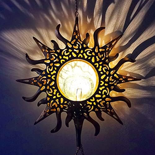 Solar Sun Light Wind Chimes for Outside for Women Gifts for Mom Grandma Wife Birthday Gift Crackle Glass Ball Windchimes Gardening Gift for Outdoor Patio Decor Yard Porch Decorations - Image 2