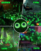 YIQU Solar Halloween Lights Outdoor 4 Pack 24 LED Green Solar Eyeball Light - Image 5