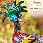 Alpine Corporation - 19" Tall Wild Tropical Metal Rooster Yard Statue – Colorful Indoor/Outdoor Garden Décor, Rustic & Fun Farm Animal for Garden, Patio, Lawn, or Porch - Image 6