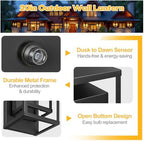 20in Large Outdoor Wall Light Dusk to Dawn Sconce Exterior Lighting Fixture - Image 5