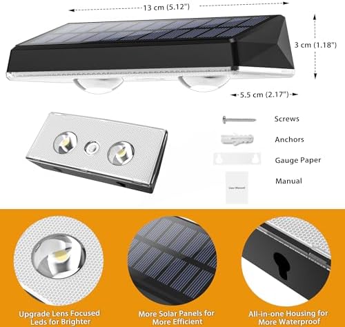 Solar Fence Lights Outdoor, 20 Pack Fence Lights Solar Powered, 3 Color Modes Warm/Natural/Cool White (3000K/4000K/6000K), IP67 Waterproof Dusk to Dawn Solar Lights for Fence, Backyard, Patio, Deck - Image 6