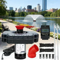 Pond Fountain Aerator,Pond Aerator,with Dynamic LED RGB Lighting Adjustable Modes, Digital Timer | 1 HP 15,000 GPH, 750W 110V, 100FT Cord - for Large Ponds, Lakes & Outdoor Water Features by DTYJLWYJ