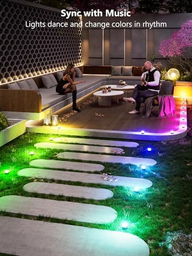Brizled Halloween Lights Outdoor, 50ft Color Changing Smart Ground Lights - Image 5