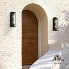 mirrea 24" Modern Outdoor Porch Wall Light, Matte Black, 2 Pack - Image 7