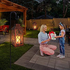TAKE ME 14" Solar Lanterns Outdoor Garden Lantern Waterproof LED Flickering Flameless Candle Mission Lights for Table,Outdoor,Party - Image 3