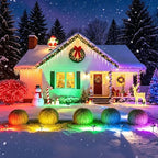 Dual Head Solar Spot Lights Outdoor Waterproof, 9 Modes RGB Color Changing Solar Tree Spotlight, IP68 Landscape Lighting Solar Uplights for Garden Yard Halloween Christmas Decorations(4pack) - Image 7