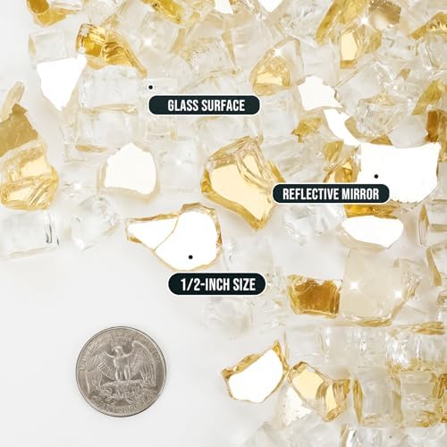 Skyflame High Luster 10-Pound Fire Glass for Fire Pit Fireplace - Image 2