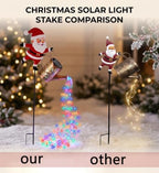 FJAKA Christmas Santa Solar Kettle Garden Lawn Decorative Lights - Image 3