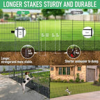 10‑Panel No‑Dig Garden Fence with Gate, 40" H x 23.6'L Outdoor Dog Barrier - Image 3