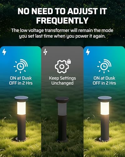 DEWENWILS 60W Low Voltage Transformer with Remote, Dusk to Dawn, Timer - Image 6