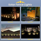 GIGALUMI Solar In-Ground Fence Lights Waterproof 16 Pack Warm White - Image 6